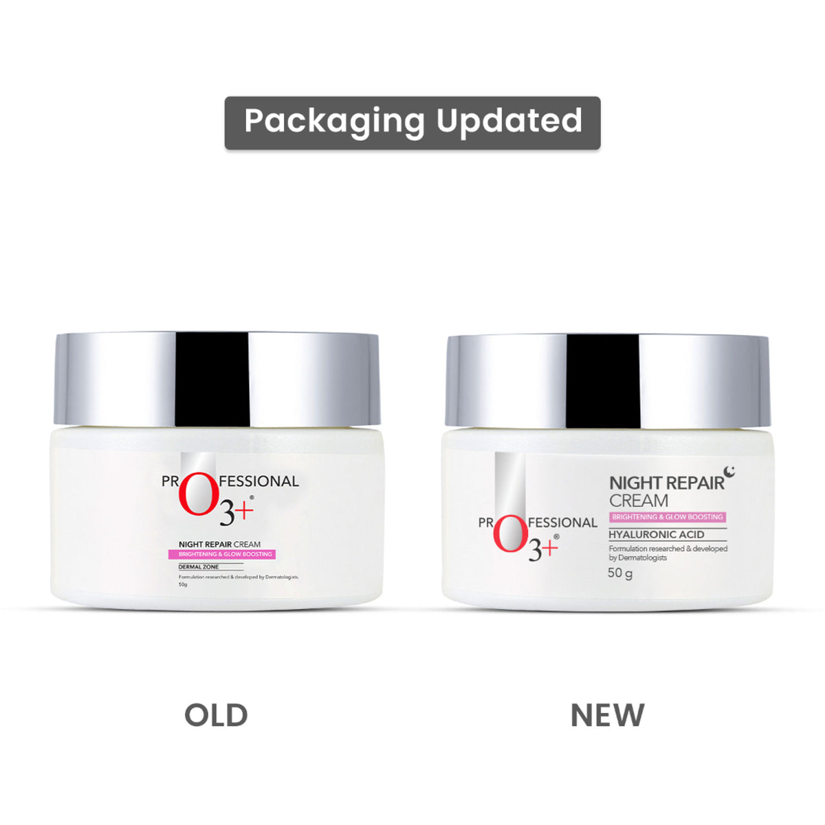 O3+ Night Repair Cream - Moisturiser For Brightening & Glow Boosting | Fades Finelines & Wrinkles