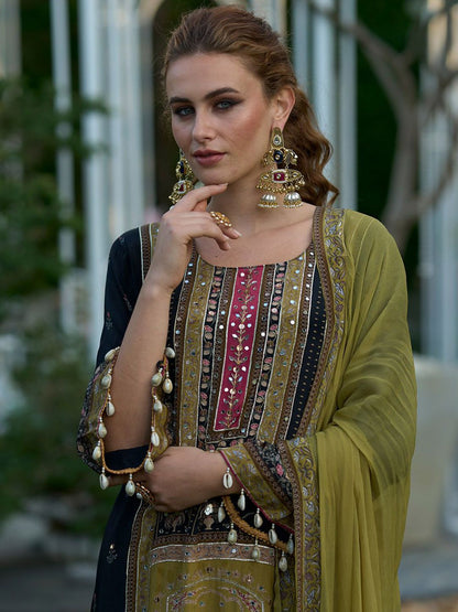 Women Ethnic Motifs Printed Kurta with Palazzos & Dupatta