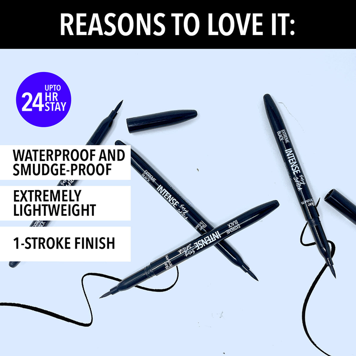 Blue Heaven Intense Easy Sketch Eyeliner - Extreme Black