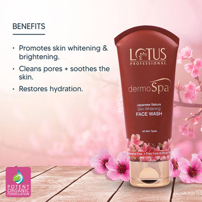 Lotus Professional dermoSpa Japanese Sakura Skin Whitening Face Wash