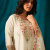 Dhiyona IE Women Ethnic Motifs Embroidered Regular Kurta with Trousers & With Dupatta