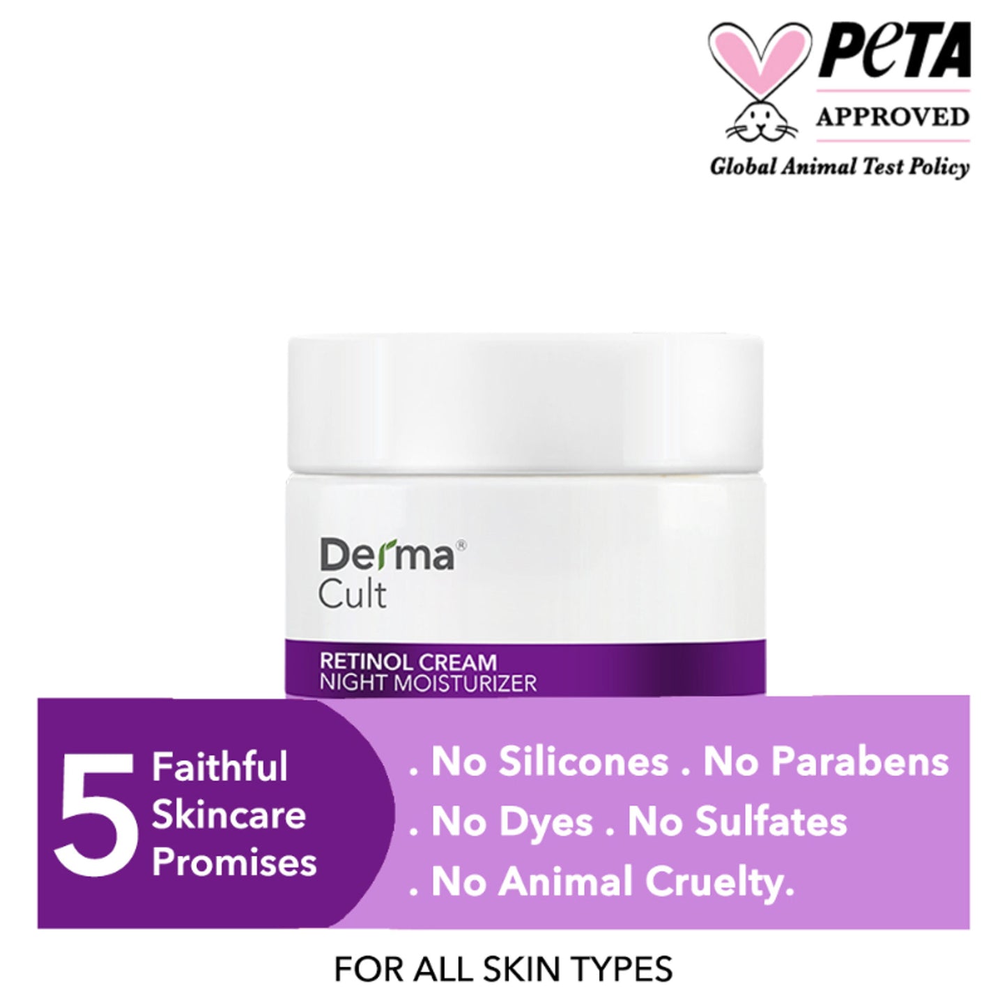 O3+ Derma Cult Retinol Cream Night Moisturizer For Wrinkles Radiance