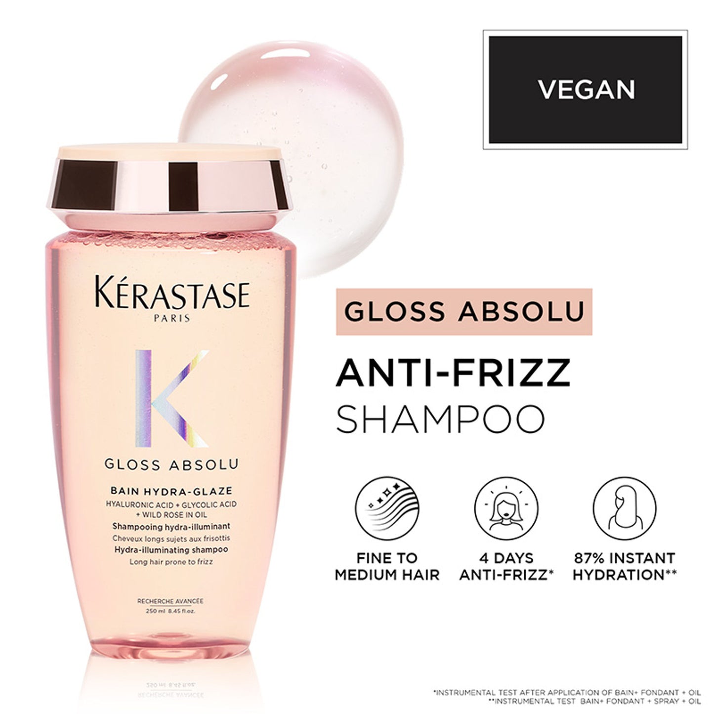 Kerastase Gloss Absolu Anti-Frizz Shampoo, Fine-Medium Hair, 4-Days Anti-Frizz