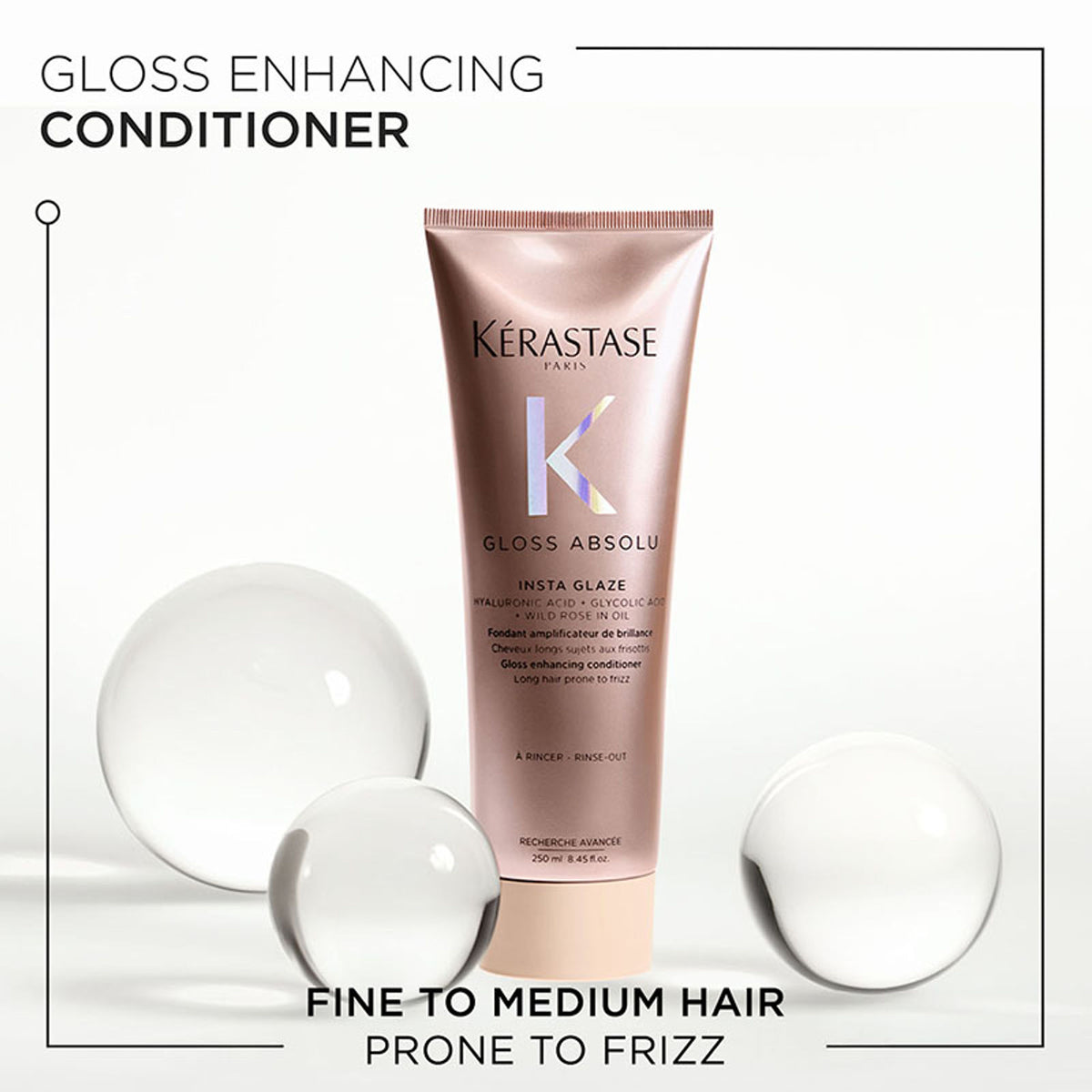 Kerastase Gloss Absolu Anti-Frizz Foaming Conditioner, Fine-Medium Hair, 4-Days Anti-Frizz