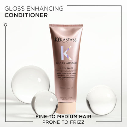 Kerastase Gloss Absolu Anti-Frizz Foaming Conditioner, Fine-Medium Hair, 4-Days Anti-Frizz