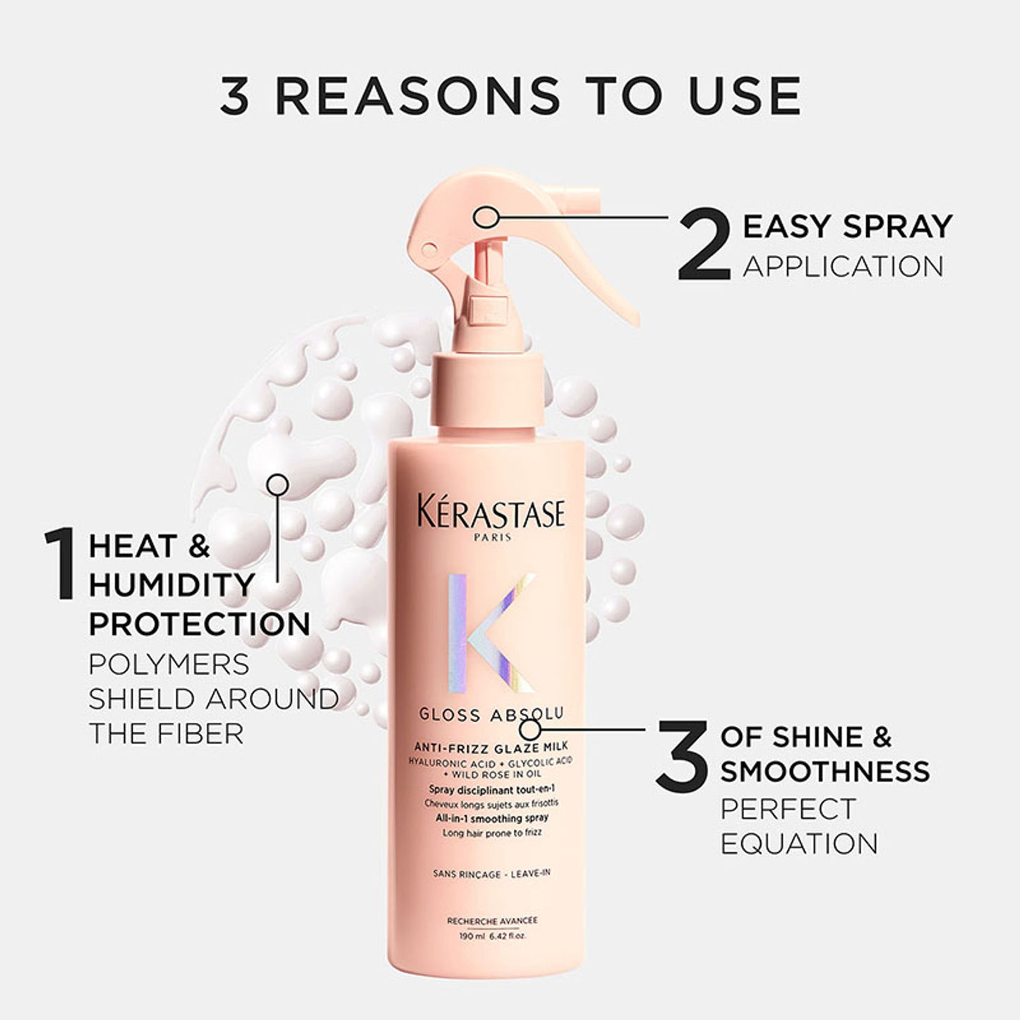 Kerastase Gloss Absolu Anti-Frizz Heat Protectant Spray For Glossy Hair