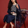 Dhiyona IE Yoke Design Thread Work Kurta With Trousers & Dupatta