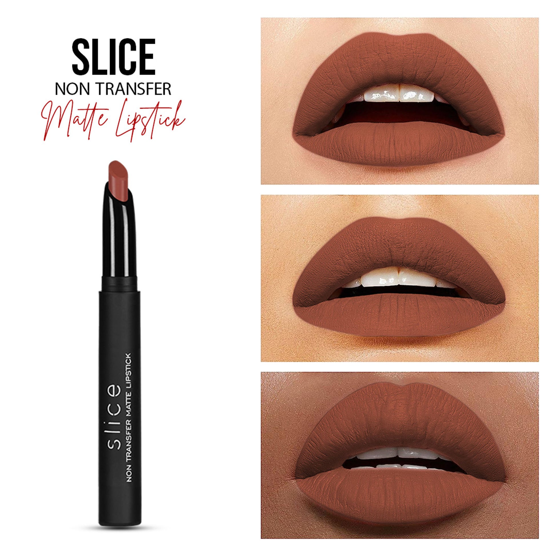 C2P Pro Slice Non Transfer Matte Lipstick - Mrs Brown 135