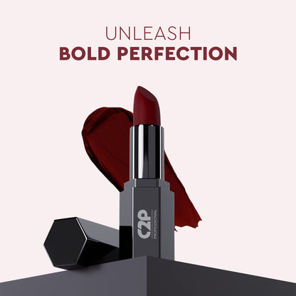 C2P Pro Matte Lip FX Long-Lasting Ultra Creamy Lipstick - Ruby Red 05