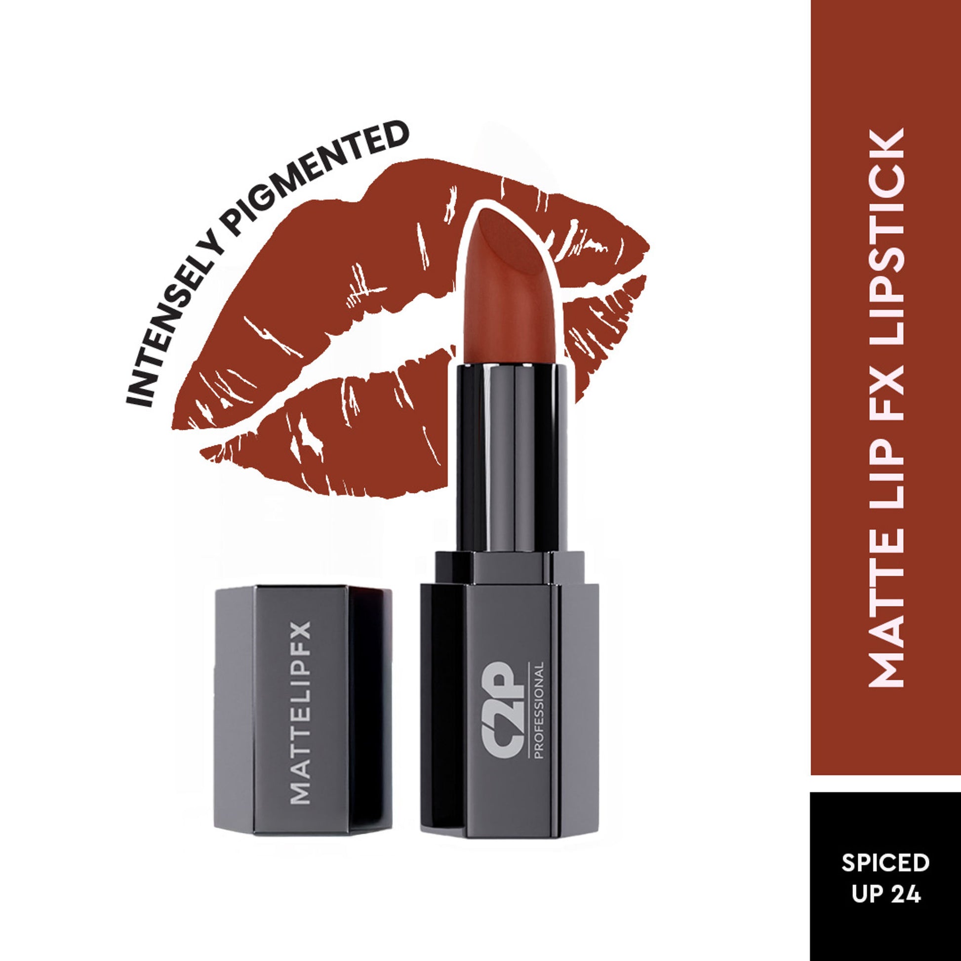 C2P Pro Matte Lip FX Long-Lasting Ultra Creamy Lipstick - Spiced Up 24