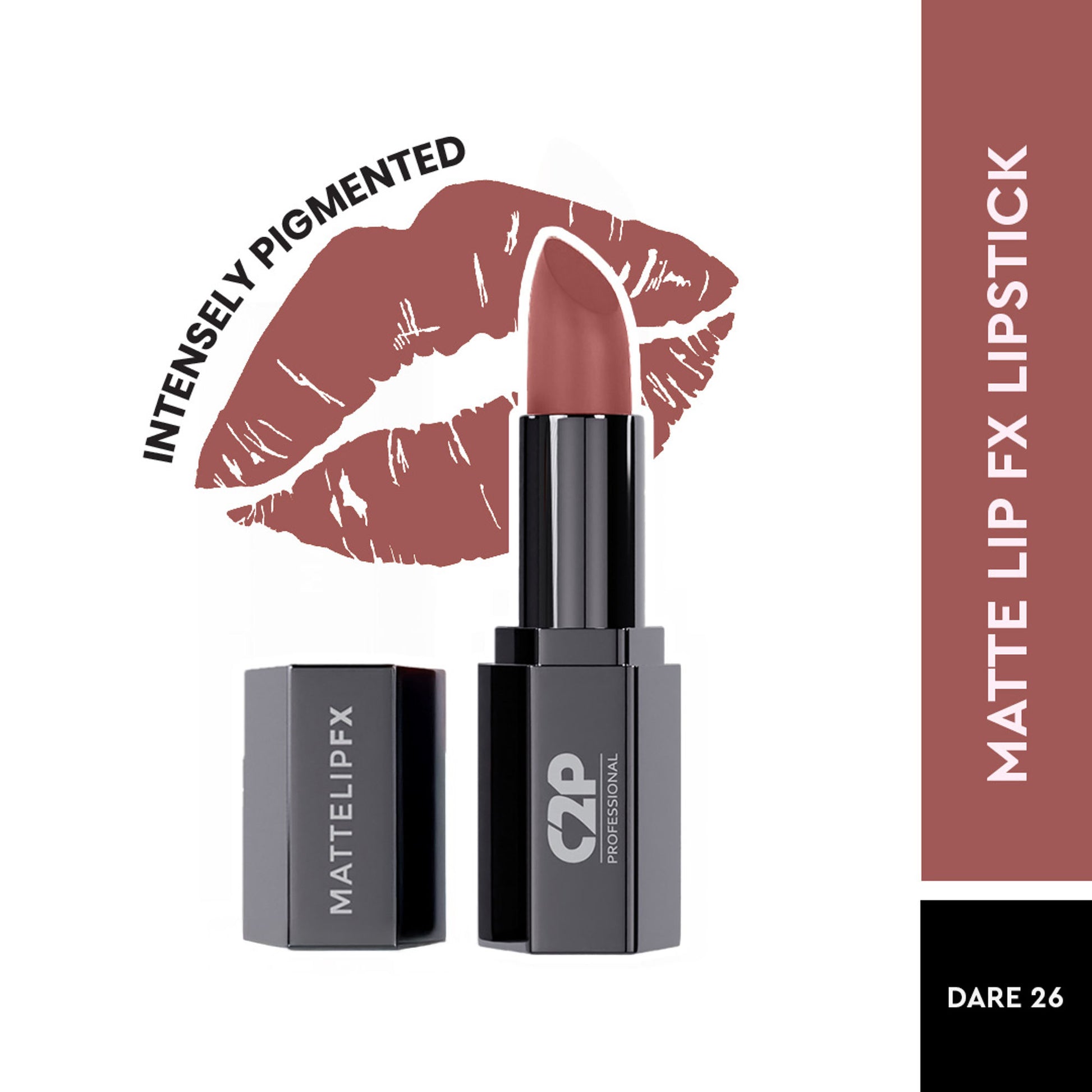 C2P Pro Matte Lip FX Long-Lasting Ultra Creamy Lipstick - Dare 26