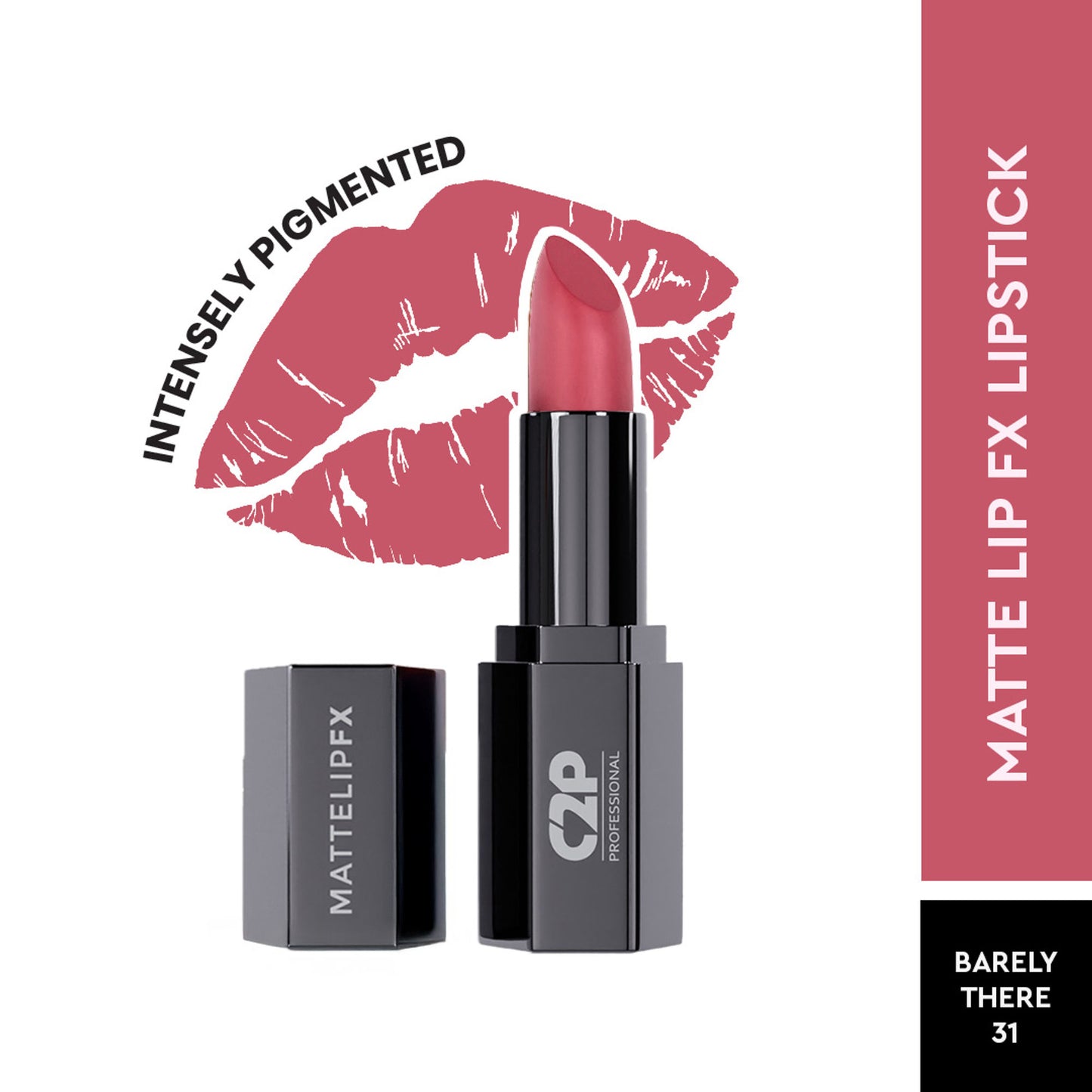 C2P Pro Matte Lip FX Long-Lasting Ultra Creamy Lipstick - Barely There 31