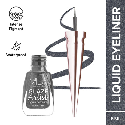 Glaze Artist Waterproof & Smudge Proof Eyeliner - Magical Grey