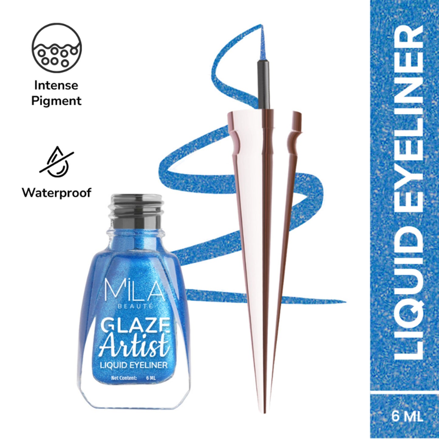 Glaze Artist Waterproof & Smudge Proof Eyeliner - Magical Blue