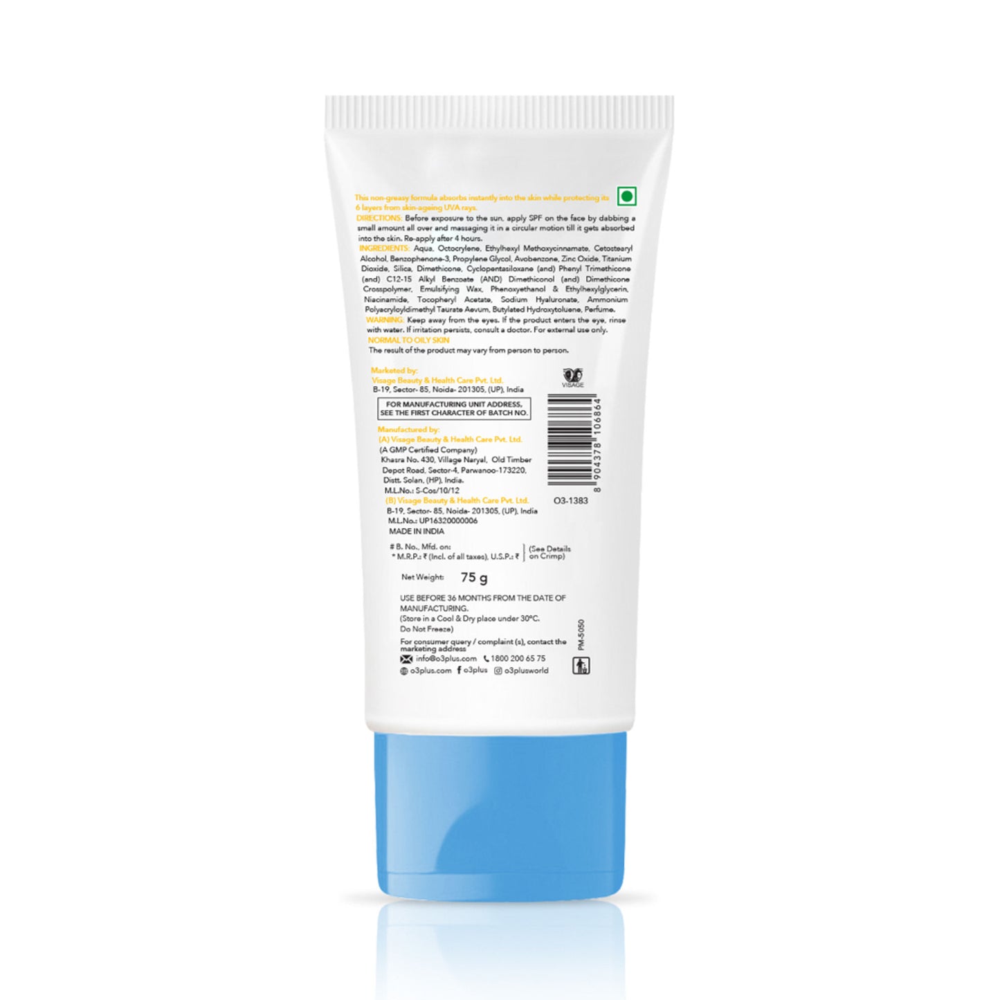 O3+ Super Matte Sunscreen SPF 50 PA ++++