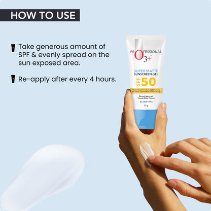 O3+ Super Matte Sunscreen SPF 50 PA ++++