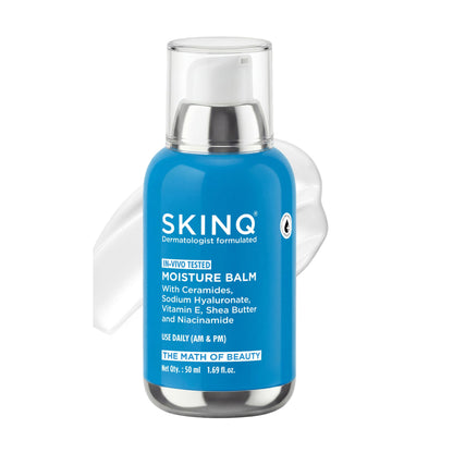 SKINQ Moisture Balm with Ceramides Trio, Sodium Hyaluronate & Vitamin E, For Dry Skin