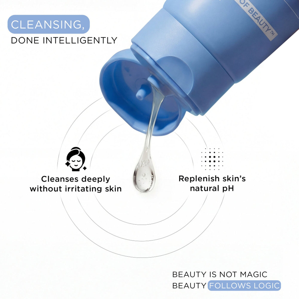 SKINQ Daily Gentle Cleanser with Evening Primrose Oil & Niacinamide, Removes Dirt in 1 Wash
