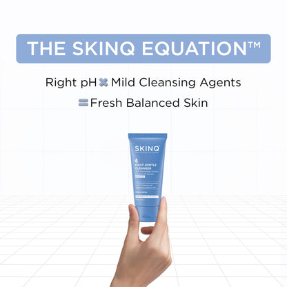 SKINQ Daily Gentle Cleanser with Evening Primrose Oil & Niacinamide, Removes Dirt in 1 Wash