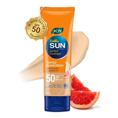 Joy Tinted Sunscreen SPF 50 PA+++ for Oily Skin with Niacinamide, No White Cast, Even Tone