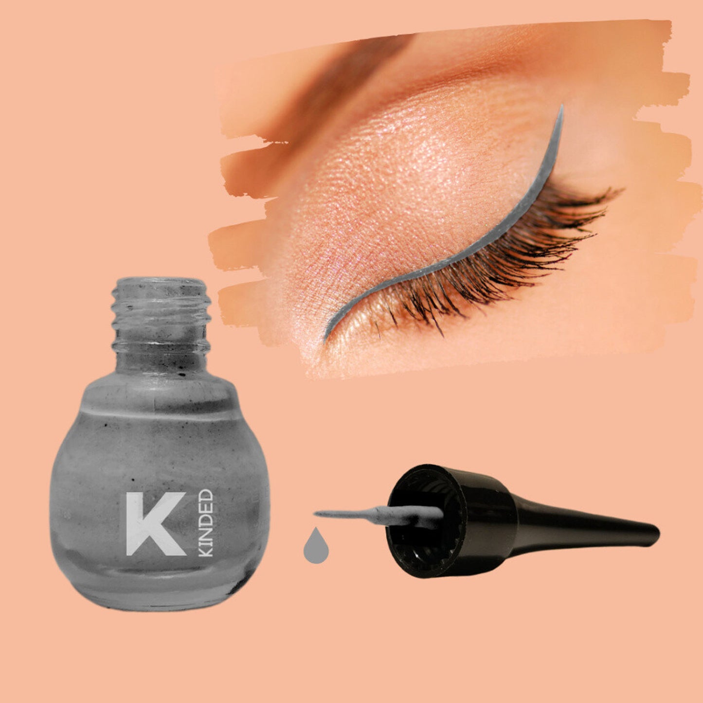 KINDED Liquid Metallic Eye Liner - Greyish Silver
