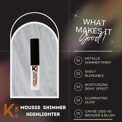 KINDED Mousse Shimmer Highlighter - Pink Paradise