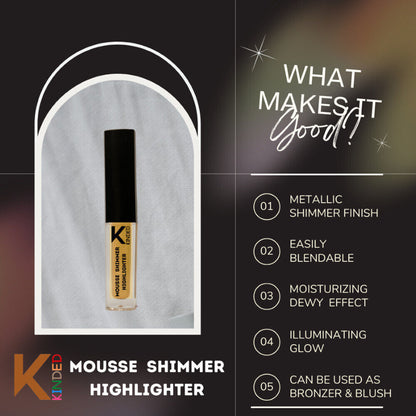 KINDED Mousse Shimmer Highlighter - Golden Glaze