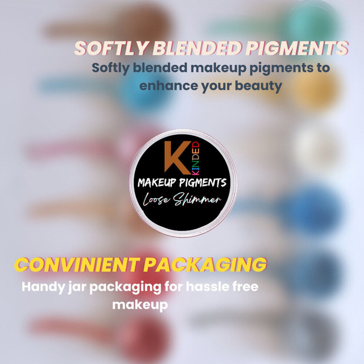 KINDED Loose Shimmer Makeup Foil Pigments Powder - Sea Green