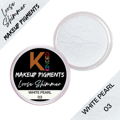 KINDED Loose Shimmer Makeup Foil Pigments Powder - White Pearl
