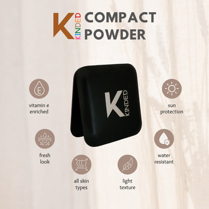 KINDED Sun Protection Compact Powder with Vitamin E - 02 Natural Sand