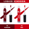 KINDED Maroon & Red Colour Liquid Sindoor Combo - Maroon & Red