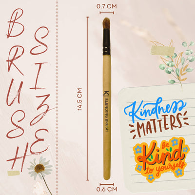 KINDED Professional Natural Wooden Handle Bullet Blending Makeup Brush