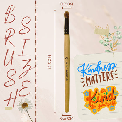 KINDED Professional Natural Wooden Handle Bullet Blending Makeup Brush