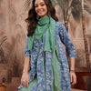 Indyancart SN Women's Ethnic Motifs Printed Pleated Mirror Work Kurta Set