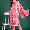 Dhiyona IE Floral Printed Regular Pure Cotton Kurta with Trousers & Dupatta