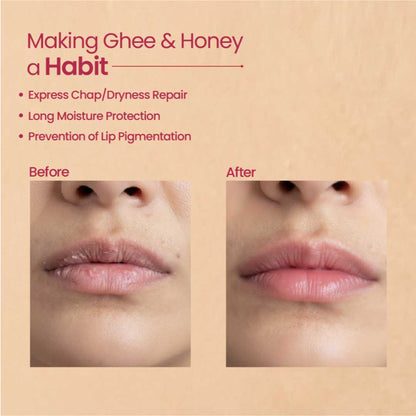 Nat Habit Beetroot Lip Butter With Desi Ghee & Honey Lip Balm For Natural Pink Lips, Lip Moisturizer