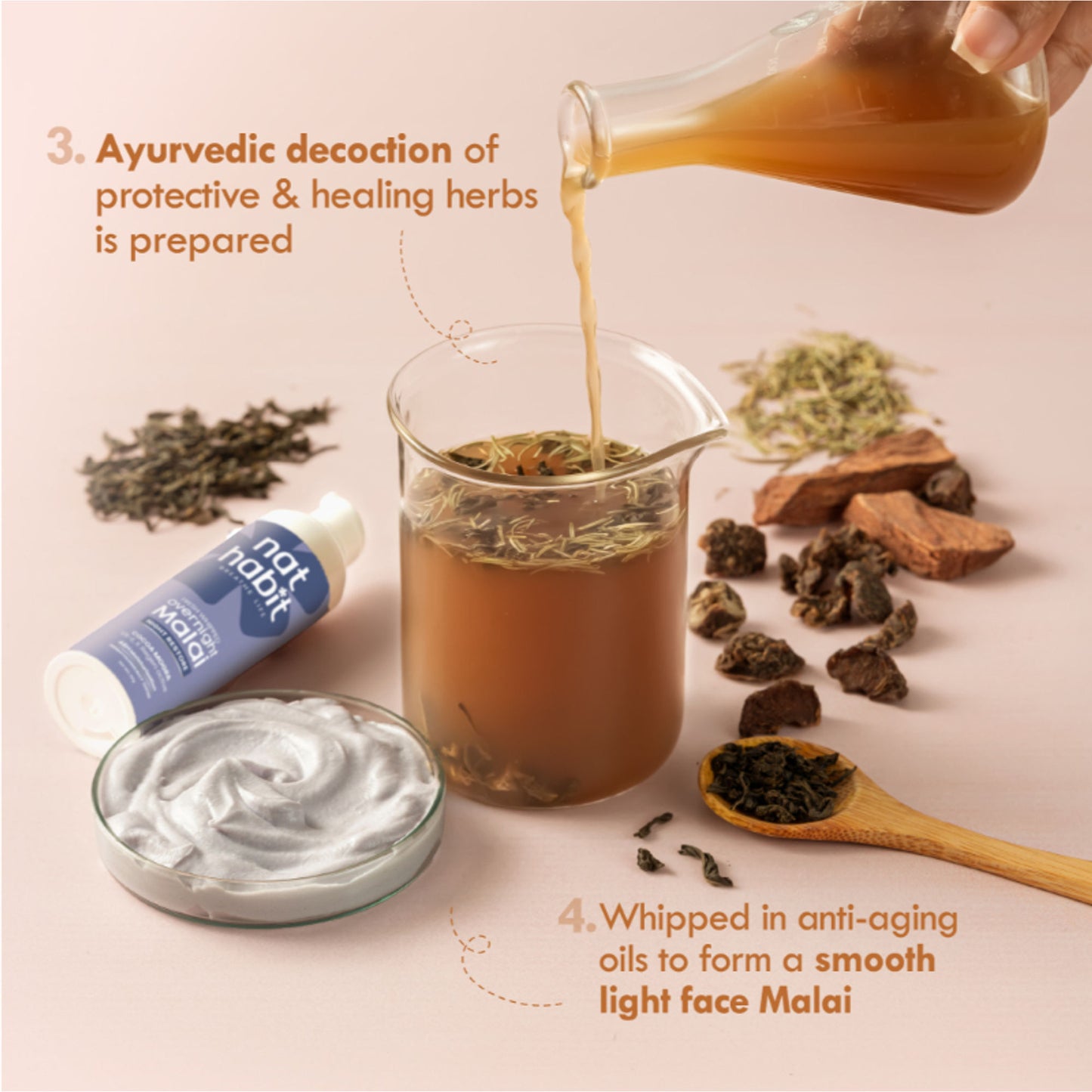 Nat Habit Cocoa Mogra Night Restore Face Cream, Light Face Moisturizer For Glowing Skin