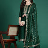 Dhiyona IE Ethnic Motifs Embroidered Regular Kurta with Trousers & Dupatta