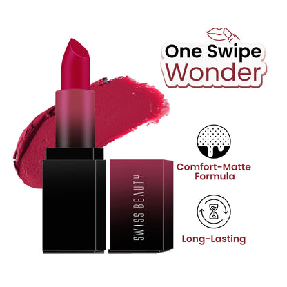 Swiss Beauty HD Matte Lipstick , High Coverage , Lightweight - 17 Fresh Red