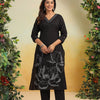 Dhiyona VA Women's Floral Embroidered Regular Sequinned Pure Cotton Kurta with Trousers