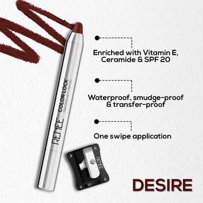 Renee Cosmetics Colorlock Transfer Not Crayon - 09 Desire