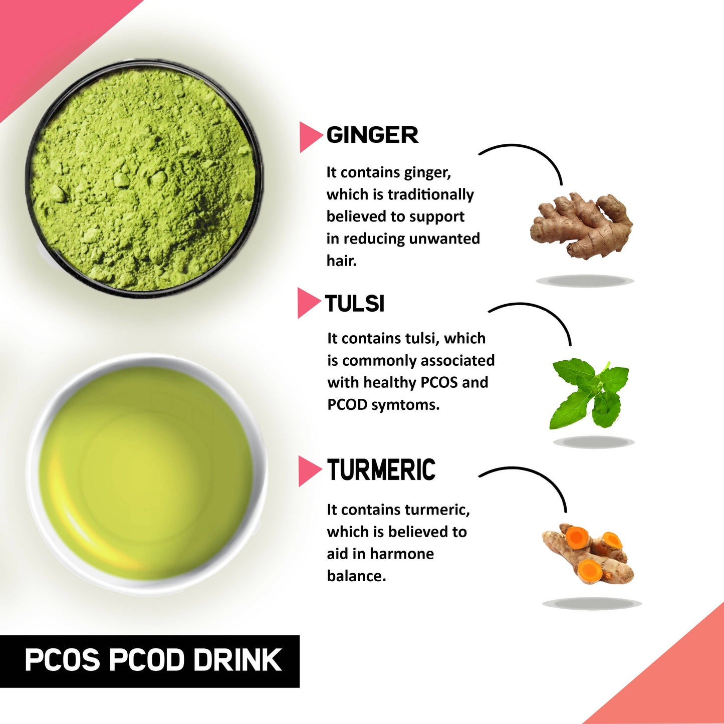 Just Vedic PCOS PCOD Support Drink Mix - Indyancart