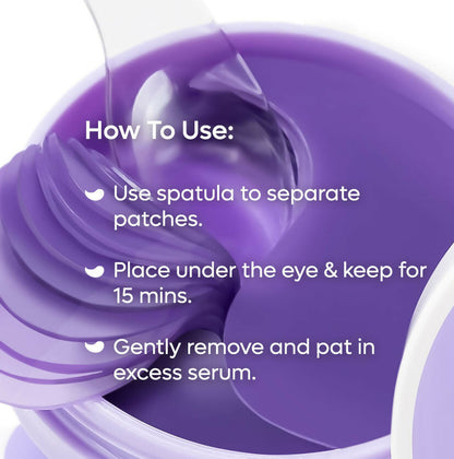 mCaffeine Black Tea Hydrogel Under Eye Patches with Vegan Collagen Peptide - Anti-Ageing