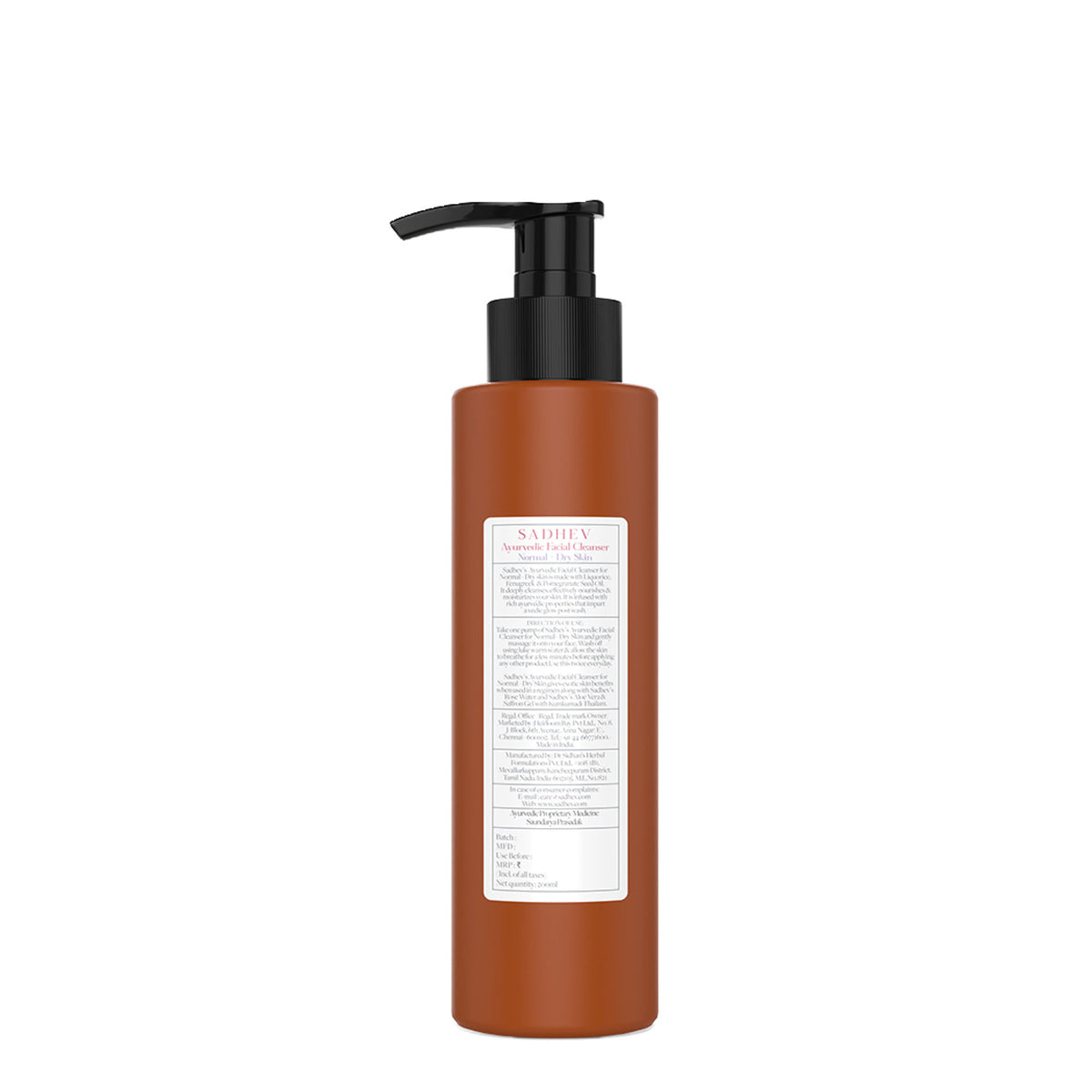 SADHEV Ayurvedic Facial Cleanser Normal - Dry Skin