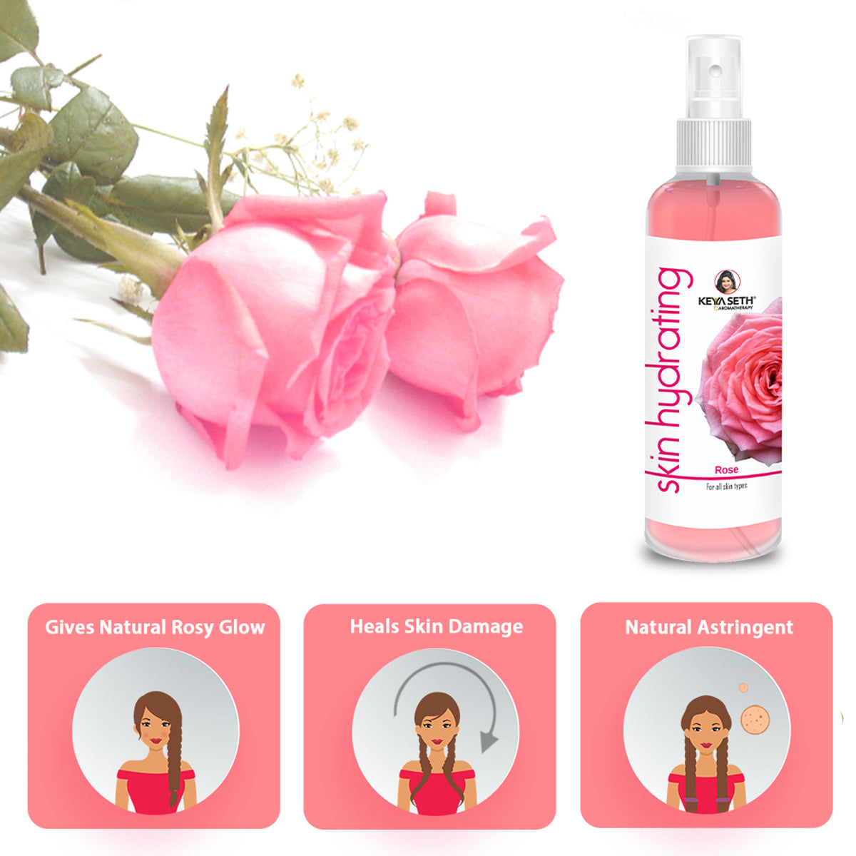 Keya Seth Aromatherapy Skin Hydrating Rose Toner - Pack of 2