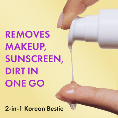 SIXAM 2-in-1 Korean Double Duty Cleanser- facewash & makeup remover with Ceramides, Hyaluronic Acid