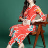 Dhiyona IE Floral Printed Regular Pure Cotton Kurta with Trousers