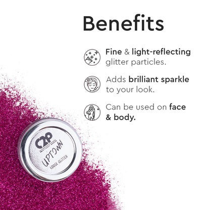 C2P Pro Uptown Loose Glitter for Eye Makeup Highly Pigmented Eyeshadow Powder - Catwalk 44