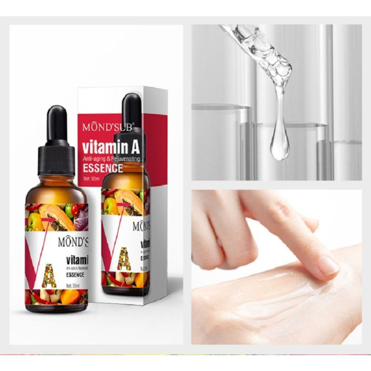 Mond'Sub Vitamin A Retinol Face Serum With Hyaluronic Acid And Vita E For Anti-Aging (Night Serum)
