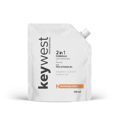 Keywest Professional Hair Neutralizing Cream - 2 In 1 Formula Hair Straightener + Hair Spa
